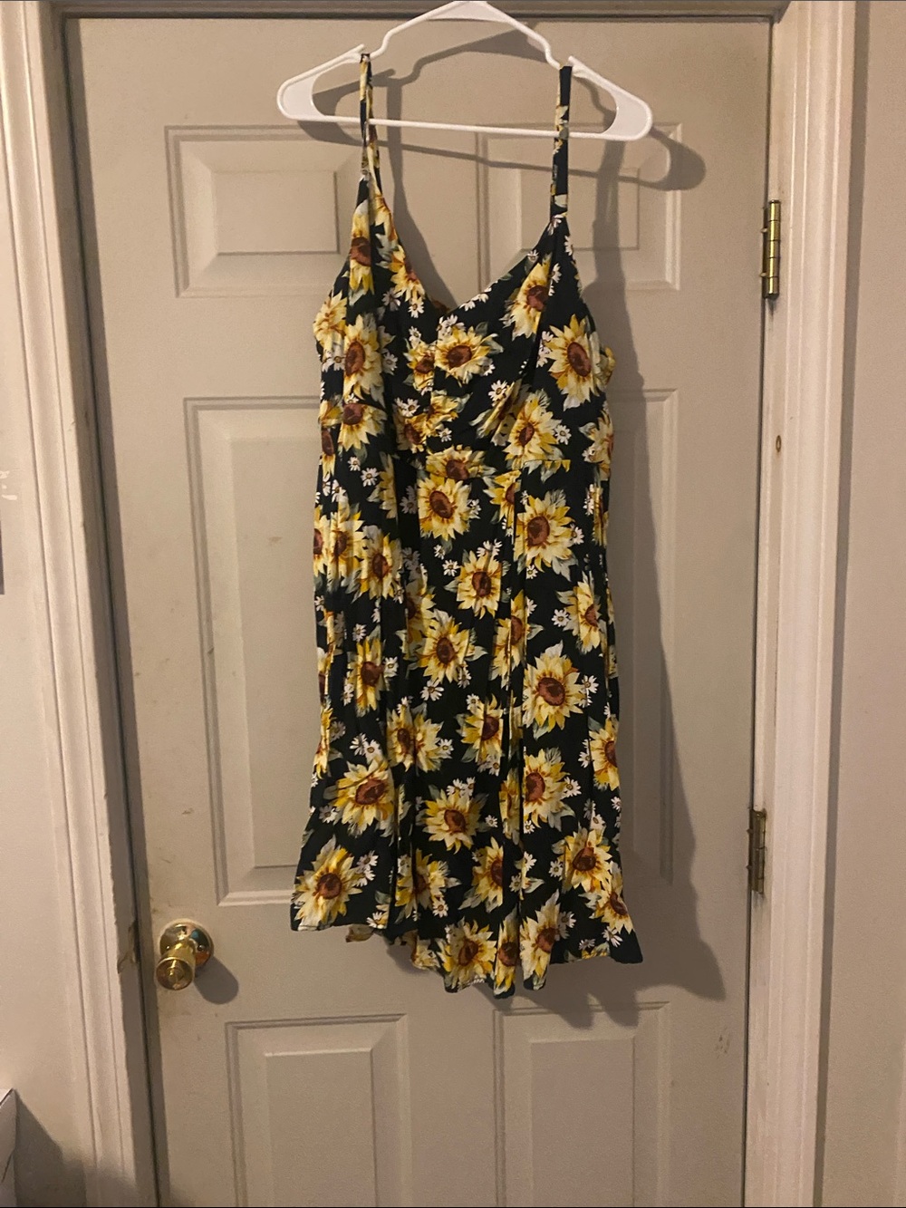 torrid Black Sunflower Print Mini Dress